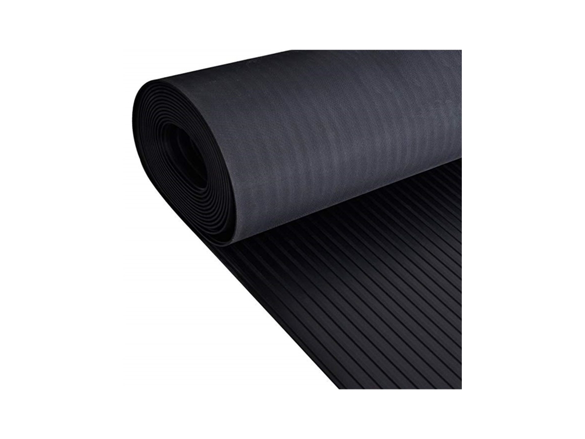Estera Antideslizante De Caucho Goma 3mm | Rollos | Pavimento Suelo Goma | Varias Medidas Suelo Rayado Ancho 1m (ancho) X 15m (largo)