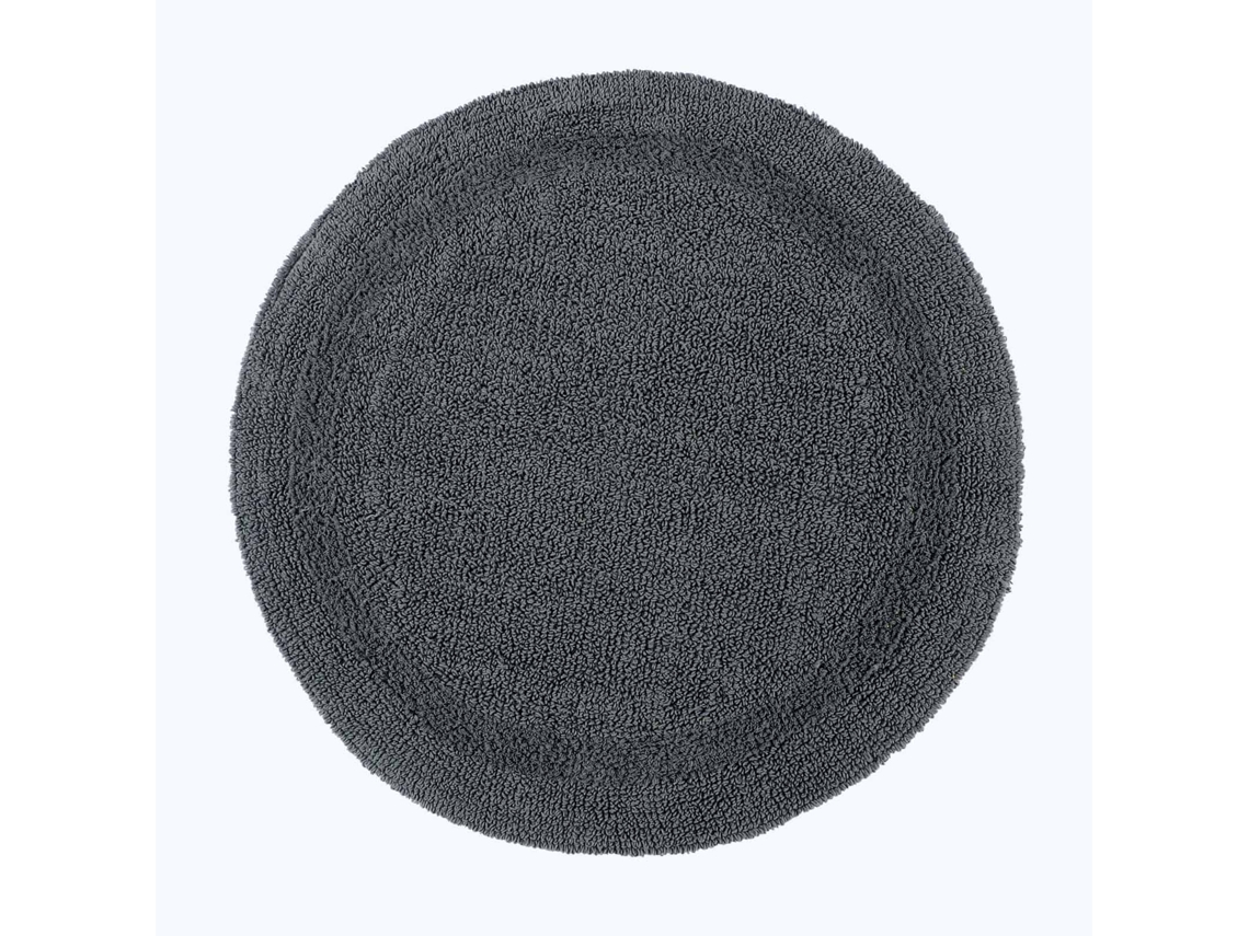 Homescapes Luxury Reversible Round Bath Mat - Grey
