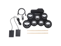 Mali bateria Eletrônica Portátil Usb Rolável Silicone para Iniciantes com Pedal e Metrônomo