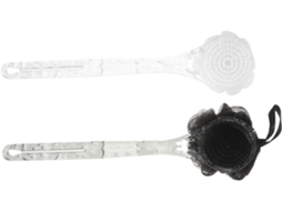 Conjunto De 2 Escovas Esfoliantes Dupla Face Topbathy Com Cabo Longo, Acessório De Limpeza Corporal Para A Pele