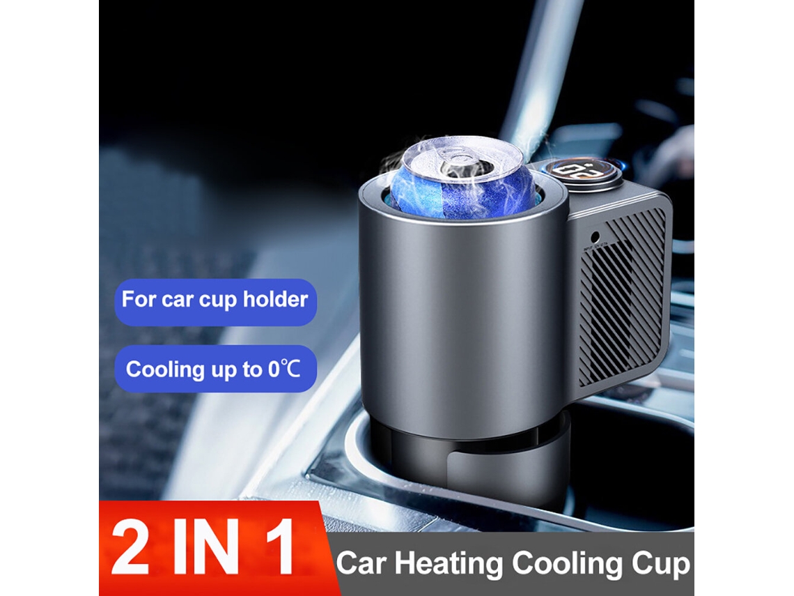1-smart 2 Em 1 Carro Aquecimento Arrefecimento Copo Frio Café Quente Leite Bebidas Elétricas Aquecedor Frigorífico Suporte Para Bebidas Viagem Mini Fr