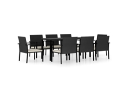 Dining Set, Dining Sets Vidaxl Preto Rattan / Vime (n/a)