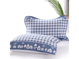 2 Unidades de Fronhas de Algodão Laváveis para Quarto Azul Cinza EVELTEK 52x78cm 2Pack