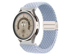 Pulseira Esportiva Magnética Trançada Em Nylon Para Huawei Gt6 Gt5 E Samsung Watch7 Elástica Respirável, Azul
