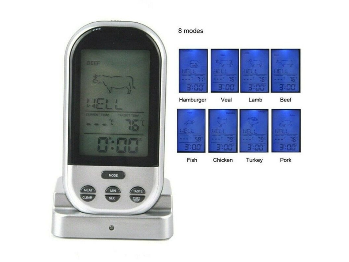 Termómetro Digital Sem Fio Lurelia Para Carne Para Churrasco E Forno