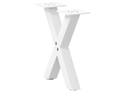 Vidaxl Pés Para Mesa De Centro Em Formato De X, 2 Peças, Branco, 40x (30-31) Cm, Aço
