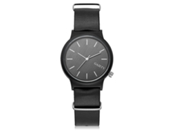 Reloj Hombre De Aleación Estilo Simple Dial Redondo Correa De Pu Cuarzo Negro Gaiety