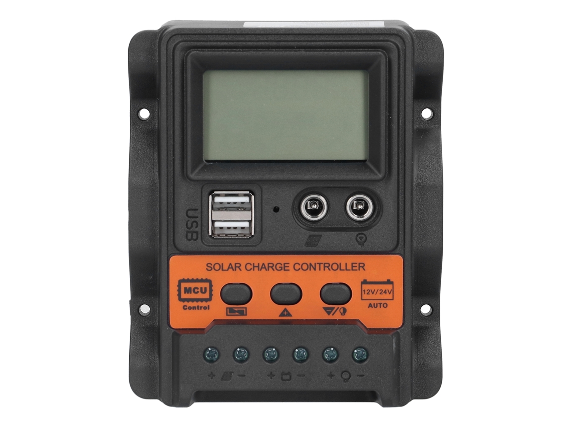 Controlador De Carga Solar Lcd 12v-24v 20a Usb