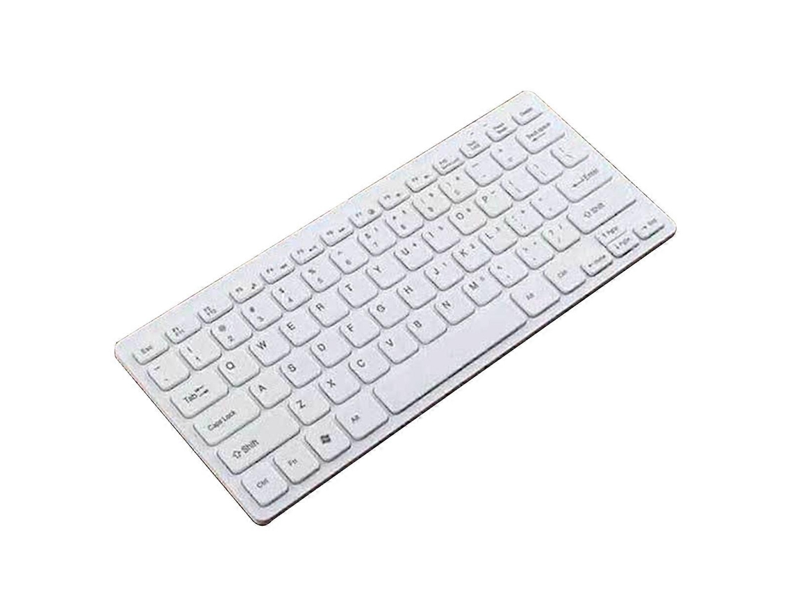 Teclado Usb Compacto Com Fio Teclado Branco Ultrafino Everley891
