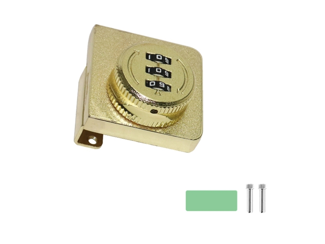 Fechadura Para Porta De Armário Vidro Com Combinação 3 Dígitos, Sem Chave, Privacidade Senha Escritório E Residência.