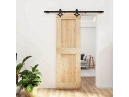 Vidaxl Porta Deslizante Natural E Preto 70 X 210 Cm