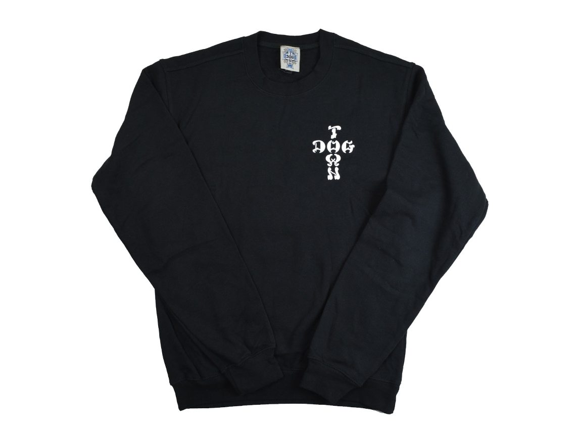 Dogtown Cross Logo Sweatshirt Black Unisex Adults Size:l