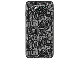 Capa De Silicone Tpu Para Xiaomi Poco X3 Nfc Graffiti Panoona