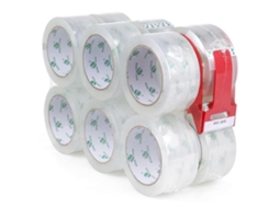 Fita Adesiva Transparente Para Embalagem Com Dispensador, 12 Rolos, 2,4 Milímetros De Espessura, 4,8 Cm X 55 M (1,88 Polegadas X 60 Jardas) Para