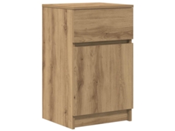 Mesa Cabeceira MAISON EXCLUSIVE Derivados Madeira Carvalho Artisiano (39x35x65 cm)