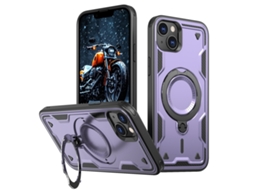 Capa Armor Híbrida Pc Tpu Para Iphone 14 Plus - Suporte De Anel Magsafe