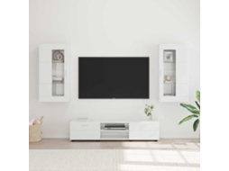 Vidaxl Conjunto De Móvel De Tv Florin 3 Unid. Branco Brilhante