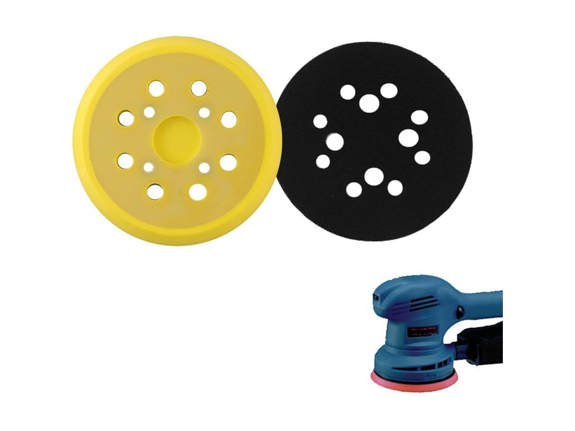 Lixa de Lixa 125mm, Redonda com 8 Furos, para Substituição de Lixadeira, Amarelo S/MARCA