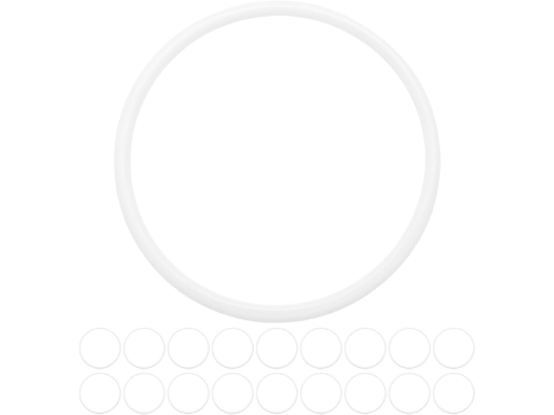 Conjunto De 30 Anéis De Base De Plástico Branco Para Macramê