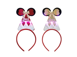 Árvore de Natal ZMDECQNA Headband Led Chapéu Rena Antlers Santa Headwear