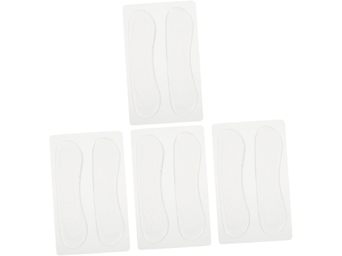 Ipetboom Conjunto De 4 Pares Protetores Calcanhar Em Gel Branco Que Reduzem O Atrito E Evitam Escorregões, Protetores De