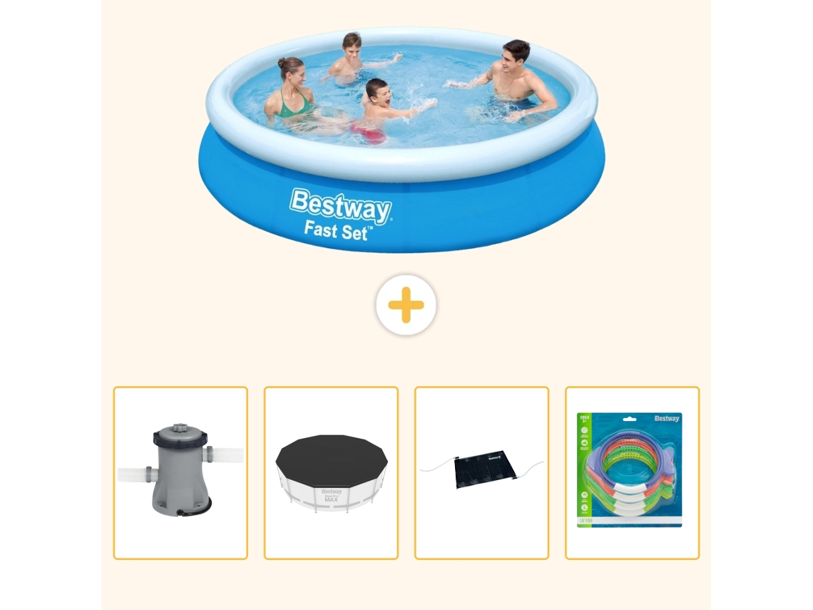 Bestway Piscina Bestway Fast Set Redonda - 366x76 Cm - 5-peças S211