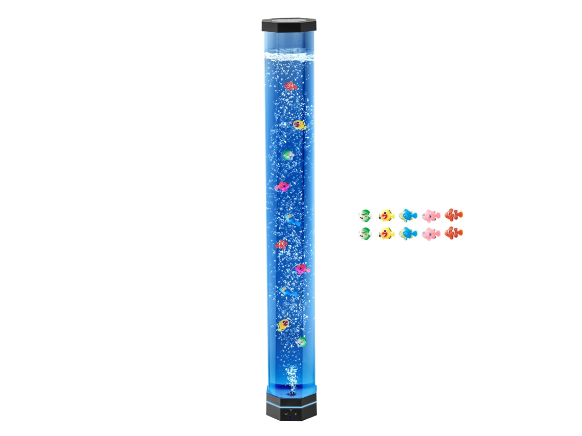 Lâmpada Sensorial De Bolhas Succebuy 1 M 10 Peixes Flutuantes 16 Efeitos De Cor