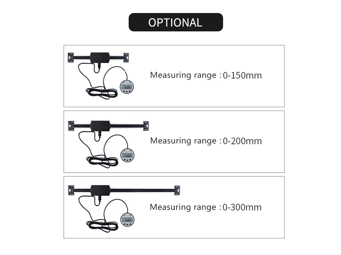 Régua Digital de Leitura Linear Vertical 0 150mm 0.01mm com Display Remoto Magnético para Ferramentas de Máquina | S/MARCA