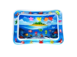 Mali colchão de Água Inflável para Bebê Padrões de Peixes Pvc Azul Ilha 70x50cm
