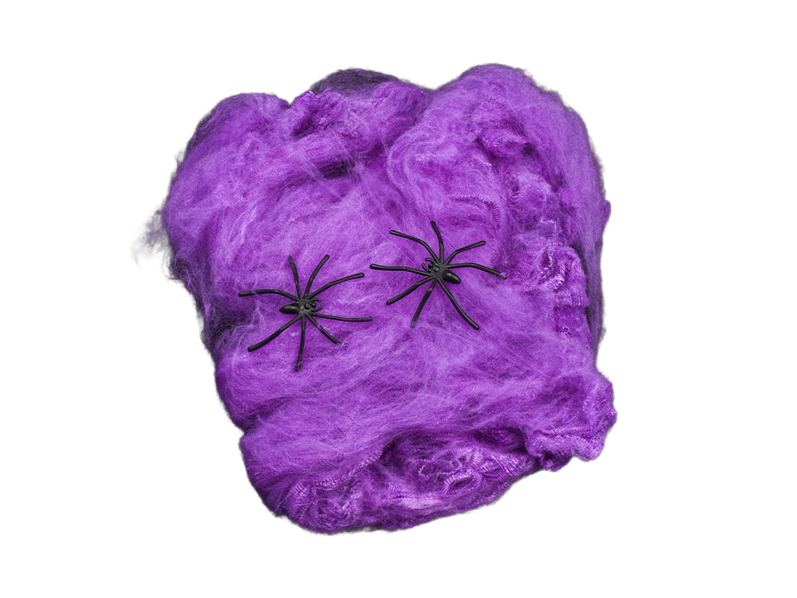Laxiscreed: Decoração De Halloween Com Teia De Aranha, Aranhas De Plástico E Elementos Para Festa