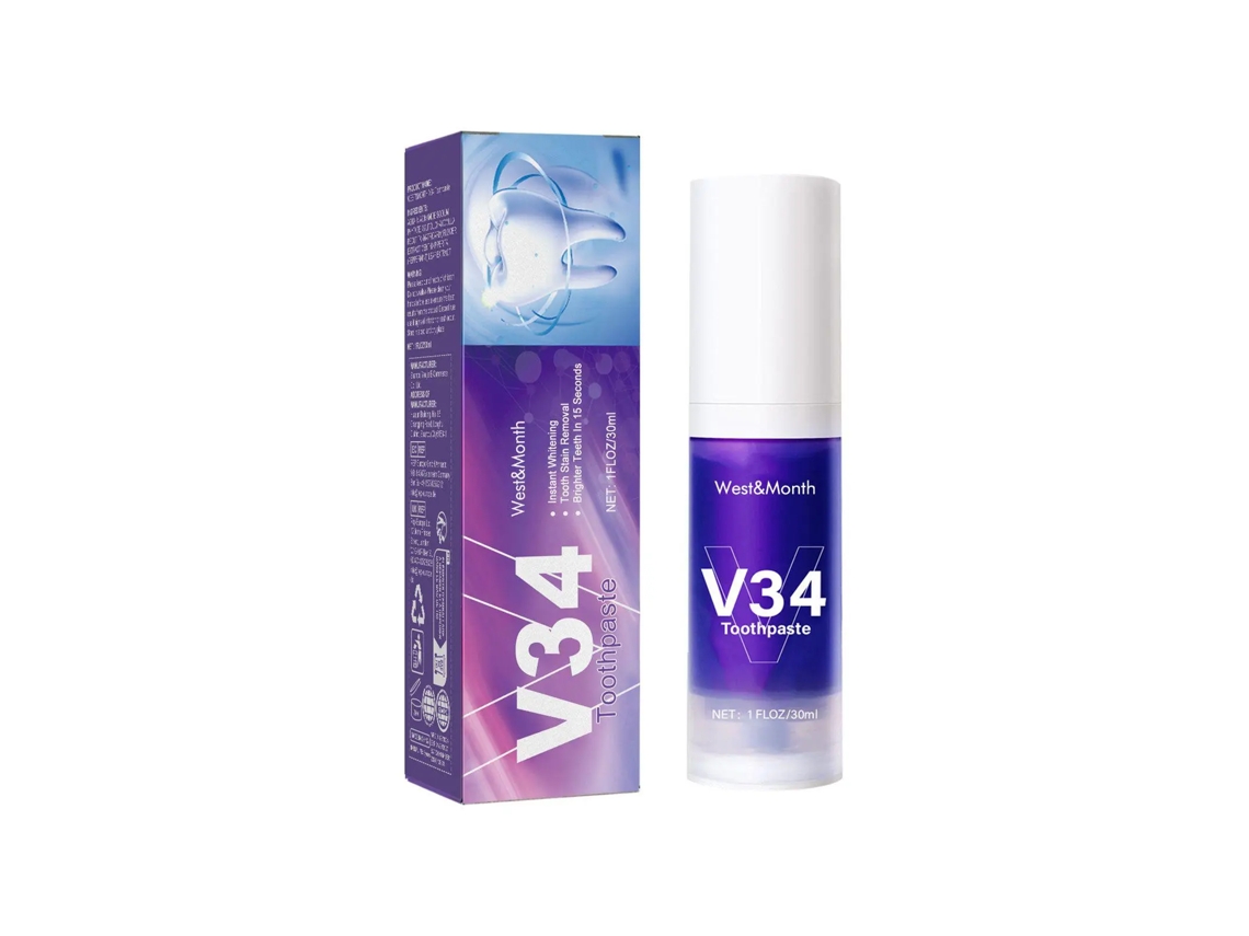 Pasta de Dentes V34 para Limpeza Profunda e Proteção Natural - Worten LAXISCREED