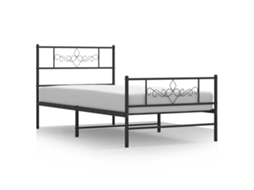 Bed Frame, Bed Frames Vidaxl Preto Aço (107 X 203 Cm)