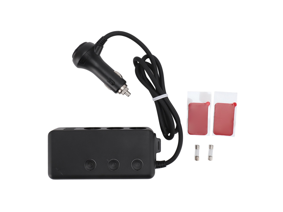 Adaptador De Isqueiro Carro 3 Sockets 3 Usb Qc3.0