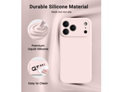 Capa De Silicone Para Iphone 17 Pro | Proteção Contra Quedas De Nível Militar