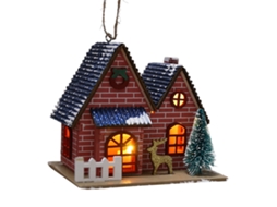 Laxiscreed Adereços De Natal Com Árvore De Natal Xadrez, Alce E Cena De Neve Iluminada Para Decoração Festiva