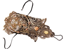 Pulseira Clássica De Renda Com Anel, Estilo Retrô Elegante.