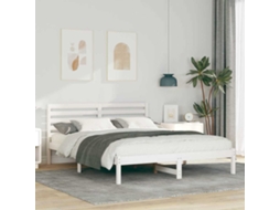Vidaxl Estrutura da Cama com Cabeceira Branco 160 X 200 Cm