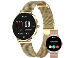 Relógio Inteligente Yizhood Com Tela Amoled De 1,19 Polegadas, Caixa Ultrafina E Chamadas Bluetooth (dourado)