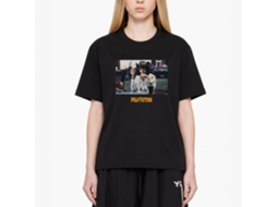 Rockinstone Men's T-shirt Pulp Fiction Mia Wallace Graphic Print Tee Black Size:m