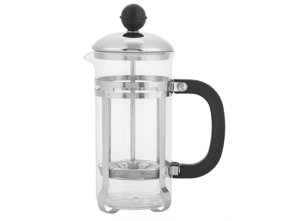 Bule De Café Oco De Vidro De Aço Inoxidável 350ml Com Filtro Francês E Prensa De Pistão Para Chá E Café Brilvibera