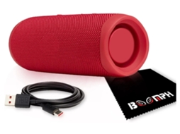 Coluna Bluetooth ENKERS Ipx7 À Prova D'Água em Movimento com Cabo Usb Tipo C Vermelho