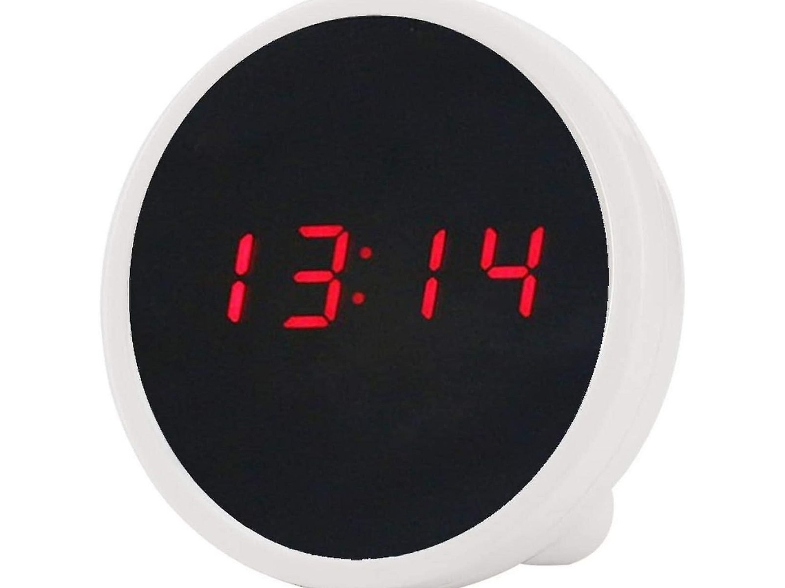 Despertador Eletrônico Led, 24h, Espelho, Decoração, Presente Ideal, 1 Peça Slowmoose