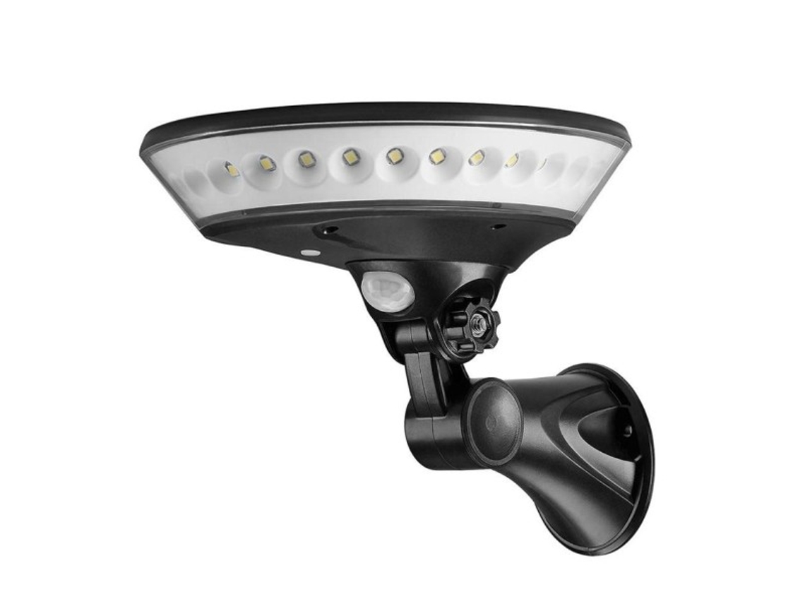 Lurelia Luminária Solar De Parede Com 29 Led, 15 W, 450 Lm, Sensor Pir, 3 Modos, Ip65, Branco, Para Exterior