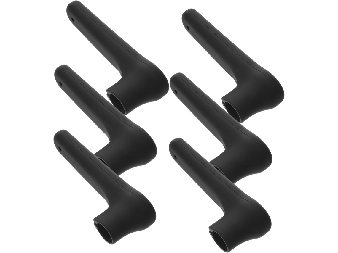 Conjunto De 6 Protetores Maçaneta Silicone Preto, À Prova De Bebês, Anticolisão E Segurança