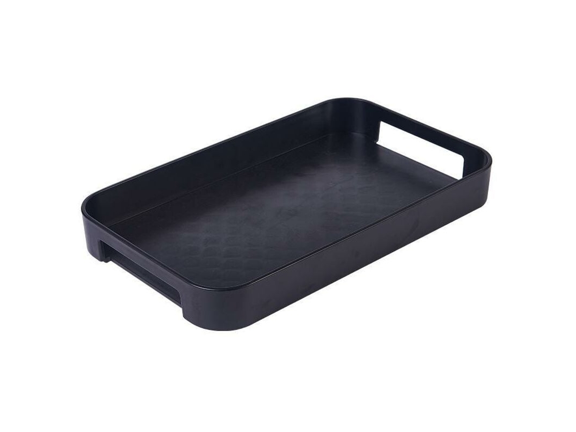 Bandeja de Servir Preta E Branca com Bandeja de Servir Retangular de Plástico Aquaforge