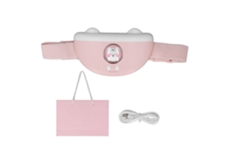 Belt de Aquecimento com Massagem para Barriga Rosa