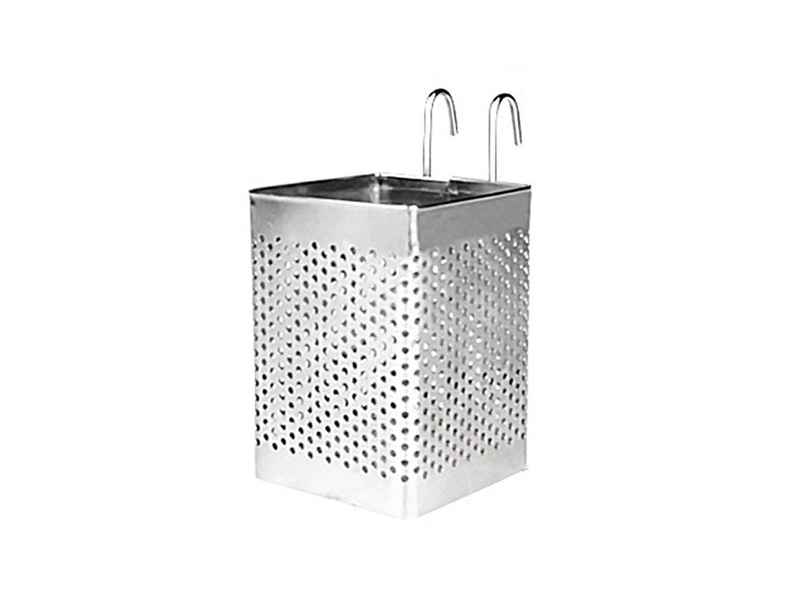 Suporte de Armazenamento de Utensílios de Cozinha em Aço Inoxidável com Drenagem | S/MARCA