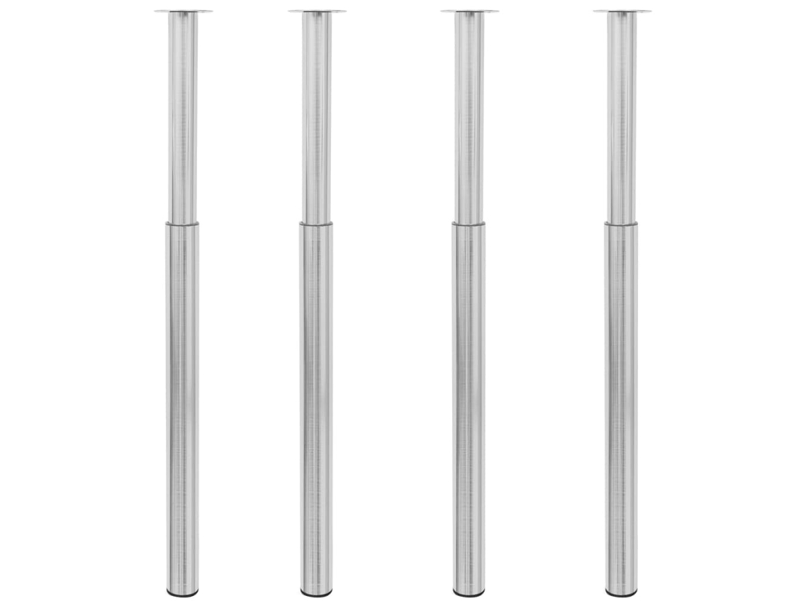Vidaxl Pernas De Mesa Telescópicas 4 Pcs 710-1100 Mm Aço Inoxidável