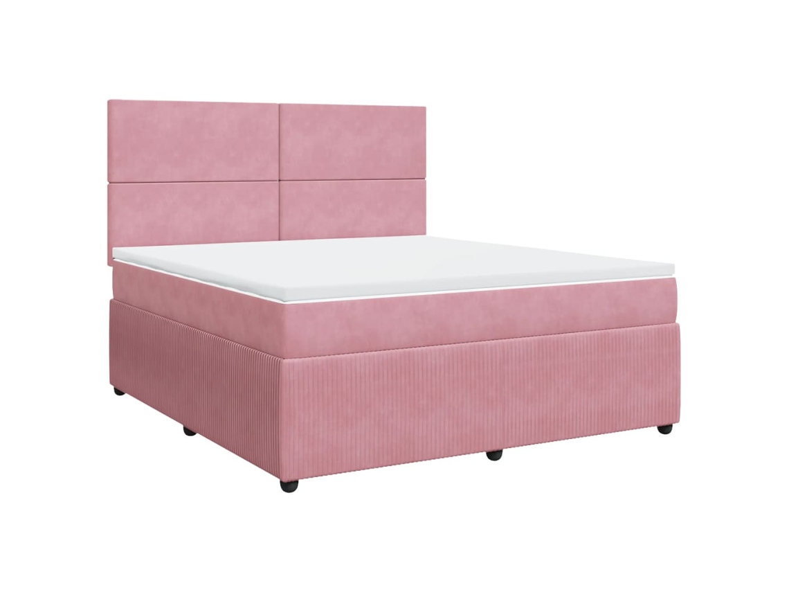 Box Spring Bed, Box Spring Beds Vidaxl Cor-de-rosa Veludo (180 X 200 Cm)