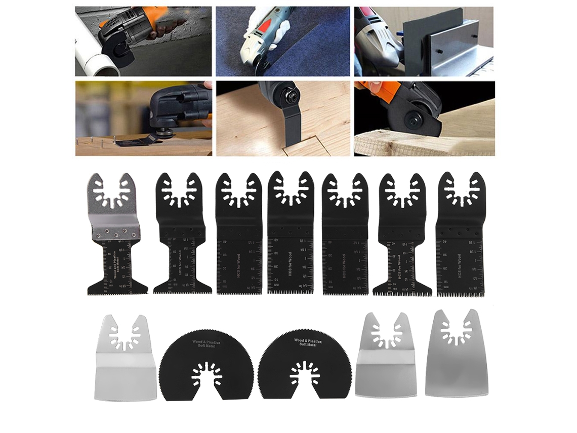 Laxiscreed Conjunto De Lâminas Oscilantes Multifuncionais Para Cortar Madeira E Plástico